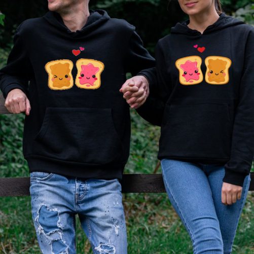 Matching Couple Hoodies Peanut Butter And Jelly Sandwich 1