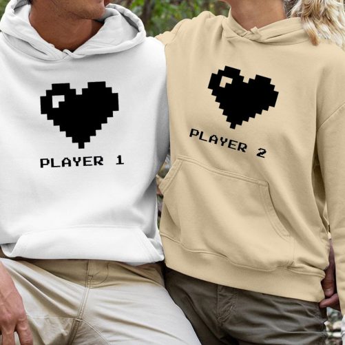 Matching Couple Hoodies Player 1 And Player 2 Matching Outfits For Gaming Lovers 1