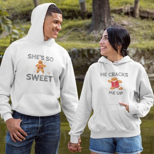 Matching Couple Hoodies She's So Sweet:He Cracks Me Up 1