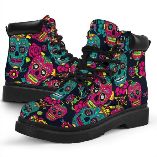 Sugar Skull Boots Shoes Gift Idea