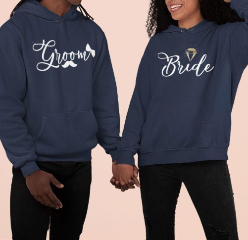 Matching Couple Hoodies Bride and Groom Complementary