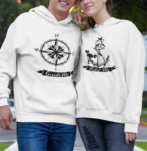 Matching Couple Hoodies Guide Me And Hold Me 1