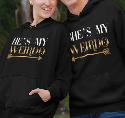 Matching Couple Hoodies He's My Weirdo She's My Weirdo