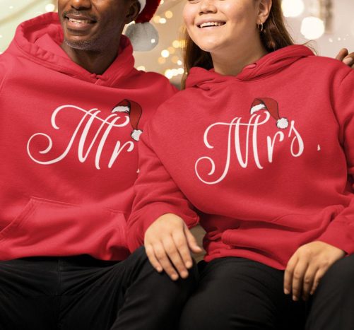Matching Couple Hoodies Mr And Mrs Gift For Christmas