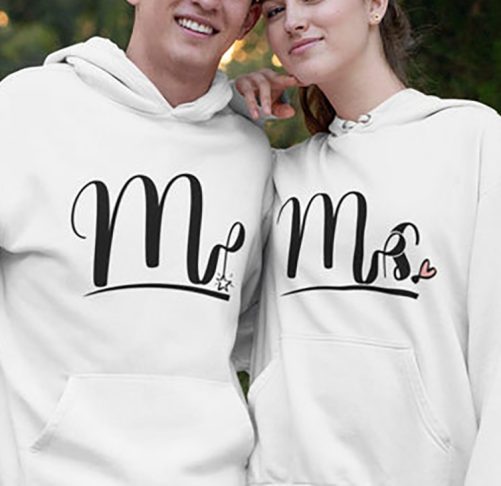 Matching Couple Hoodies Mr & Mrs Hoodie Set