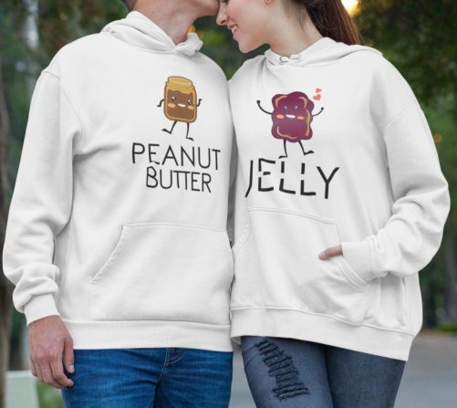 Matching Couple Hoodies Peanut Butter And Jelly