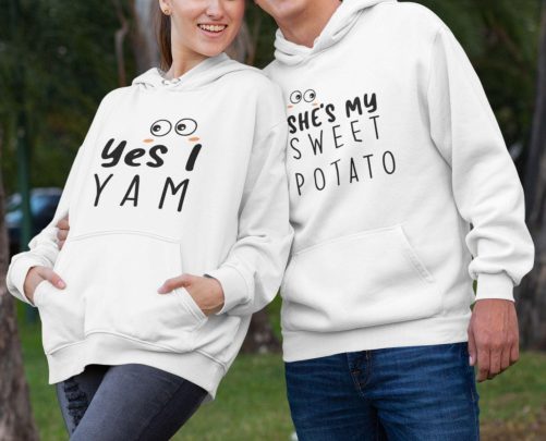 Matching Couple Hoodies She's My Sweet Potato Yes I Yam 1