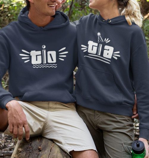 Matching Couple Hoodies Tia And Tio Pregnancy Announcement Gift For Aunt To Be 1