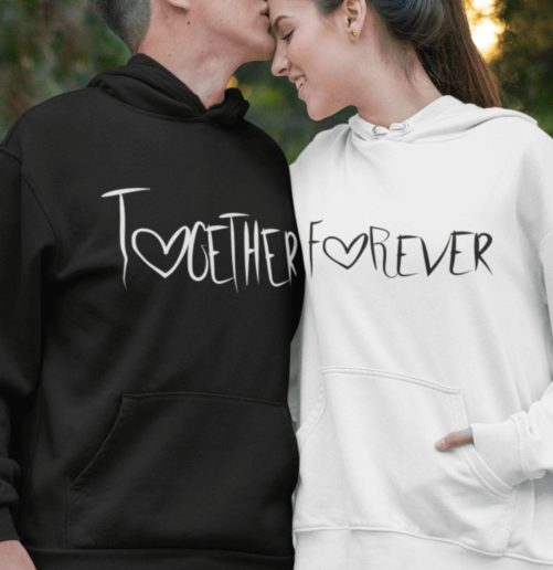Matching Couple Hoodies Together Forever 1