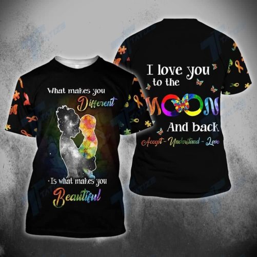  Autism 3D Hoodie What Makes You Different Is What Makes You Beautiful