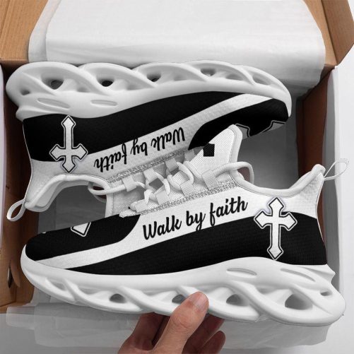 Jesus Walk By Faith Running Sneakers White