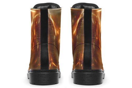 Amber Gold Boots   Vegan Leather Doc Style Boots with Durable Stitched on Soles 2