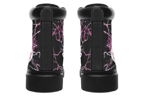 Amethyst Kintsugi Rose Classic Boots   High Quality Micro Suede Weatherproof Vegan Shoes with Stitched on Soles 1