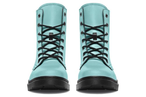 Aqua Mist Boots   Vegan Leather Doc Style Boots with Durable Stitched on Soles 2