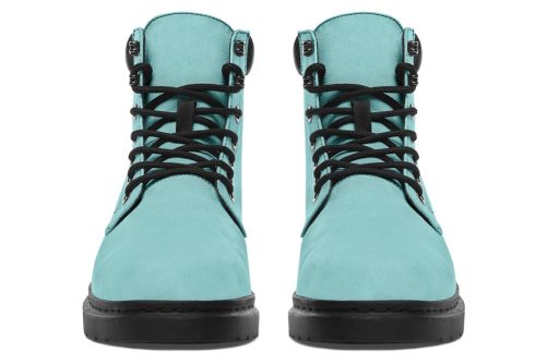 Aqua Mist Classic Boots   High Quality Micro Suede Weatherproof Vegan Shoes with Stitched on Soles