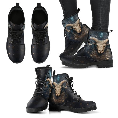 Aries the Ram Vegan Leather Boots 1