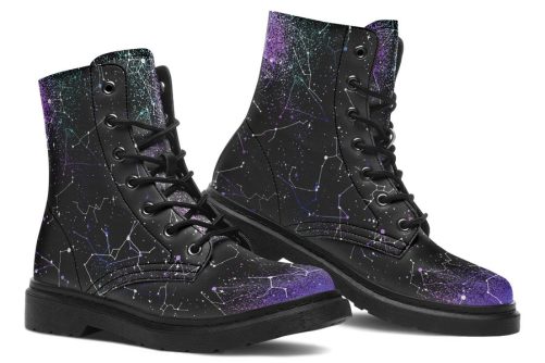 Aurora Boots   Vegan Leather Doc Style Boots with Durable Stitched on Soles 1