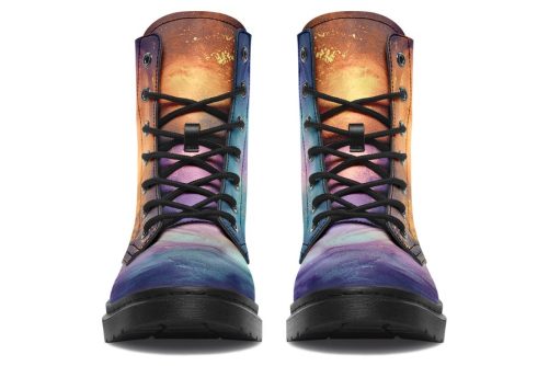 Aurora Pearl Boots   Vegan Leather Doc Style Boots with Durable Stitched on Soles 1