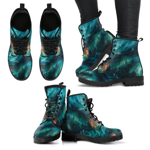 Aurora Seamless Northern Light Women's Vegan Leather Boots 1
