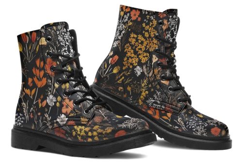 Autumn Reverie Boots   Vegan Leather Doc Style Boots with Durable Stitched on Soles 1