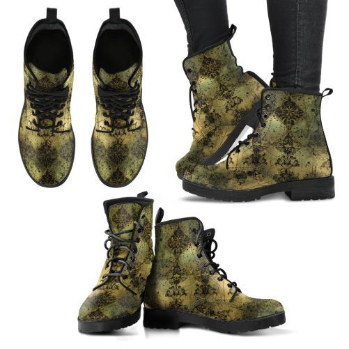 Baroque Splatter Elegance Women's Vegan Leather Boots 1