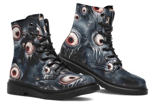 Beholder Boots   Vegan Leather Doc Style Boots with Durable Stitched on Soles 1