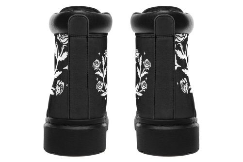 Black Widow Classic Boots   High Quality Micro Suede Weatherproof Vegan Shoes with Stitched on Soles 1