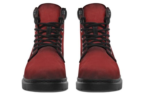 Blood Classic Boots   High Quality Micro Suede Weatherproof Vegan Shoes with Stitched on Soles