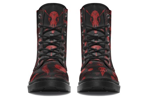 Blood Raven Study Boots   Vegan Leather Doc Style Boots with Durable Stitched on Soles 1