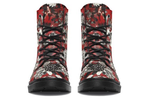 Bloodflower Boots   Vegan Leather Doc Style Boots with Durable Stitched on Soles 2