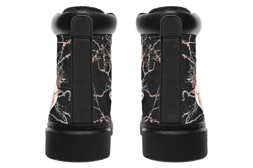 Blush Kintsugi Rose Classic Boots   High Quality Micro Suede Weatherproof Vegan Shoes with Stitched on Soles 1