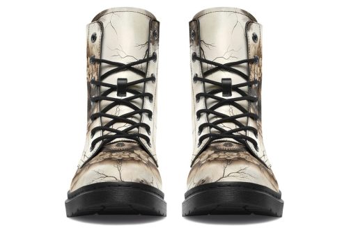 Bonewreath Mandala Boots   Vegan Leather Doc Style Boots with Durable Stitched on Soles 1