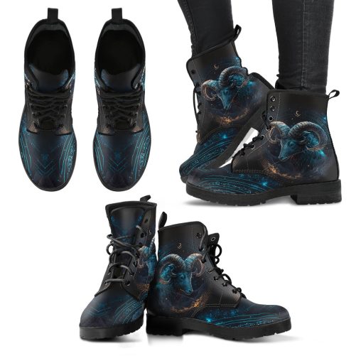 Capricorn Zodiac Women's Vegan Leather boots 1