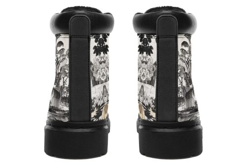 Castle in Bloom Classic Boots   High Quality Micro Suede Weatherproof Vegan Shoes with Stitched on Soles 1