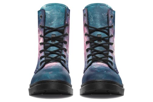 Celestial Crystal Boots   Vegan Leather Doc Style Boots with Durable Stitched on Soles 1