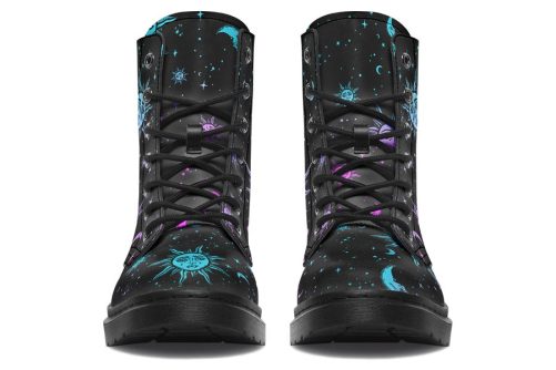 Celestial Pastel Boots   Vegan Leather Doc Style Boots with Durable Stitched on Soles 2