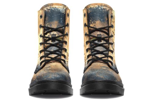 Charcoal Dune Boots   Vegan Leather Doc Style Boots with Durable Stitched on Soles 1