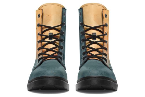 Charred Steel Boots   Vegan Leather Doc Style Boots with Durable Stitched on Soles 1