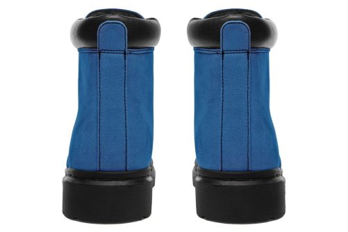 Cobalt Blue Classic Boots   High Quality Micro Suede Weatherproof Vegan Shoes with Stitched on Soles 1