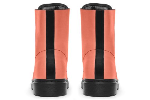 Coral Blush Boots   Vegan Leather Doc Style Boots with Durable Stitched on Soles 2