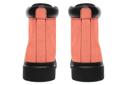 Coral Blush Classic Boots   High Quality Micro Suede Weatherproof Vegan Shoes with Stitched on Soles 1