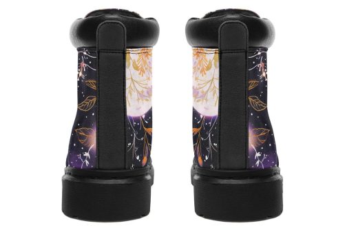 Cosmic Petals Classic Boots   High Quality Micro Suede Weatherproof Vegan Shoes with Stitched on Soles 1