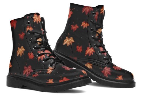 Cozy Autumn Boots   Vegan Leather Doc Style Boots with Durable Stitched on Soles 1