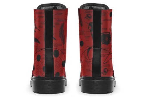 Crimson Raven Study Boots   Vegan Leather Doc Style Boots with Durable Stitched on Soles 2