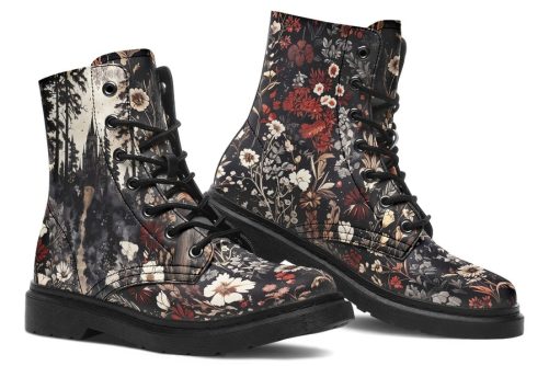 Dark Fairytale Boots   Vegan Leather Doc Style Boots with Durable Stitched on Soles 1