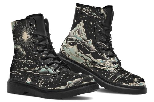 Dawn Star Boots   Vegan Leather Doc Style Boots with Durable Stitched on Soles 1