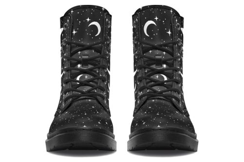 Death Tarot Boots   Vegan Leather Doc Style Boots with Durable Stitched on Soles 1