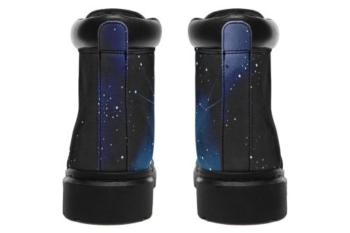 Deep Blue Classic Boots   High Quality Micro Suede Weatherproof Vegan Shoes with Stitched on Soles 1