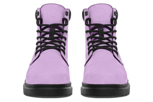 Digital Lavender Classic Boots   High Quality Micro Suede Weatherproof Vegan Shoes with Stitched on Soles