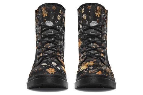 Emberblossom Boots   Vegan Leather Doc Style Boots with Durable Stitched on Soles 2